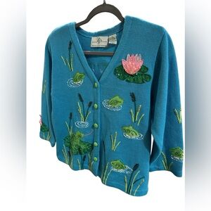 Vintage Frog and Lily Design by Philip & Jane Gordon size M